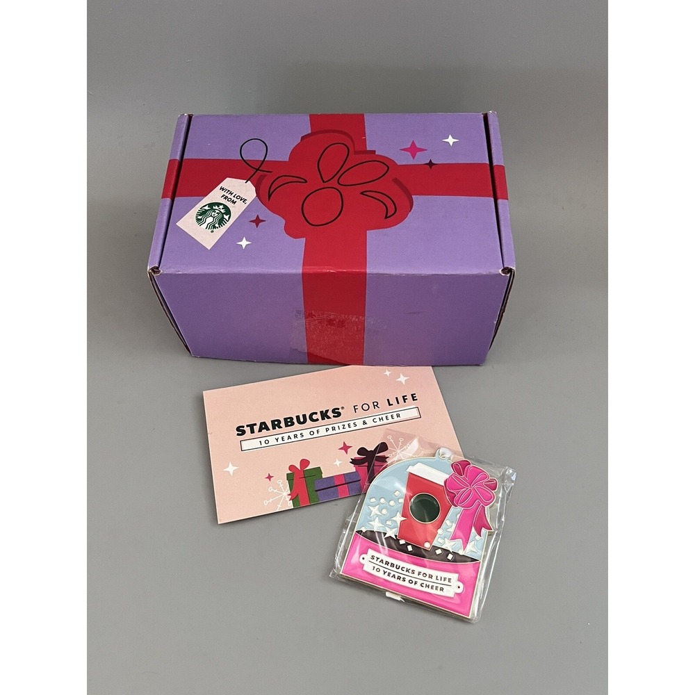 2023 Starbucks for Life Game 10 Years of Cheer Christmas Tree Ornament Prize NEW